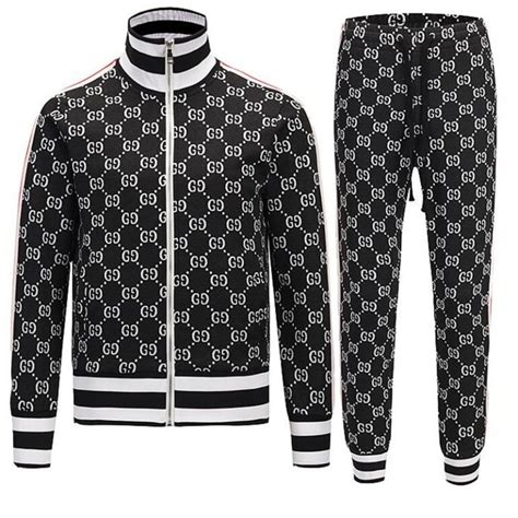 gucci sweatpants black and white|Gucci tracksuit men's.